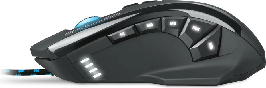 Maus gaming Sharkoon Skiller SGM1, 12 butona, me kabllo, i zi