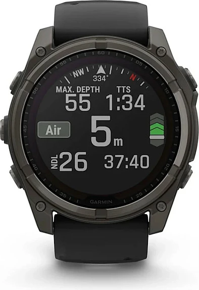Smartwatch Garmin fēnix 8, 1.4", 32 GB, GPS, Wi‑Fi, e zezë