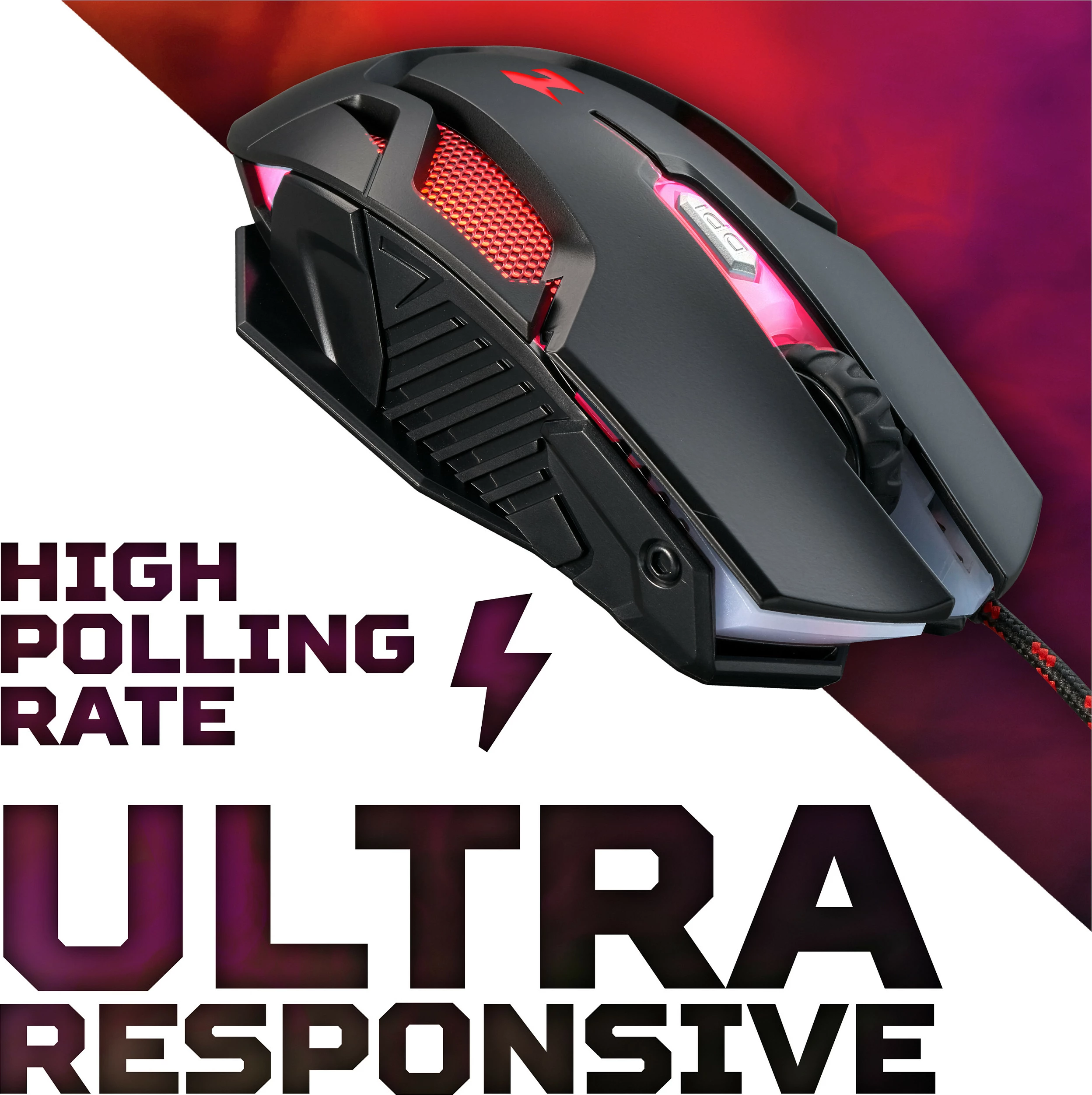 Maus gaming Acer Nitro NMW200, 7200 DPI, USB, i zi