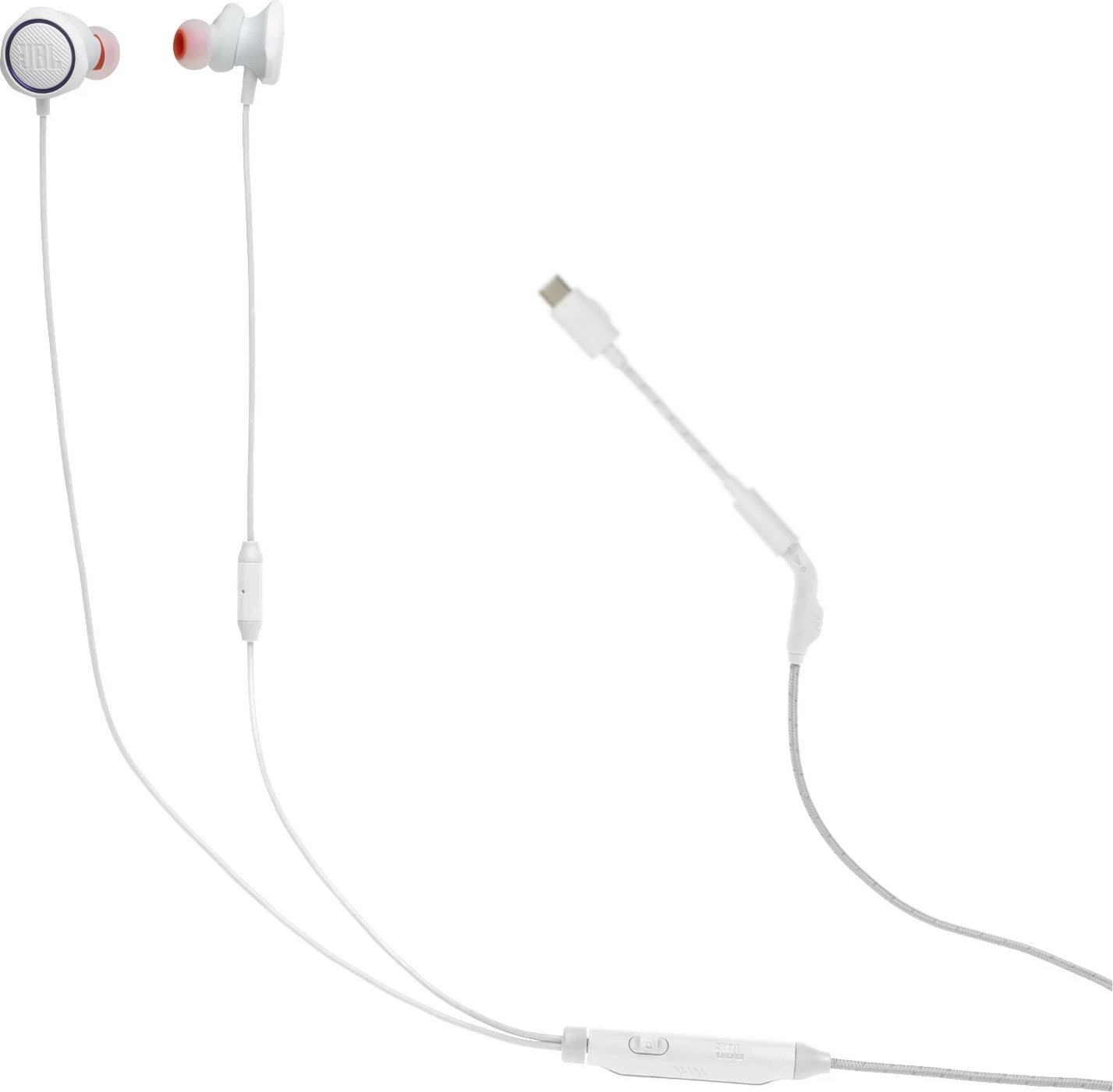 Kufje JBL Quantum 50, in-ear me kabllo, USB-C, të bardha