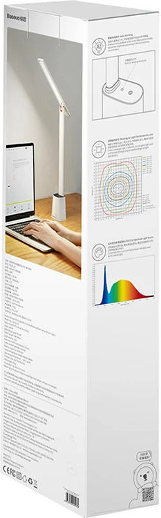 Llambë tavoline Baseus DGZG-02, e palosshme, rikarikueshme, e bardhë