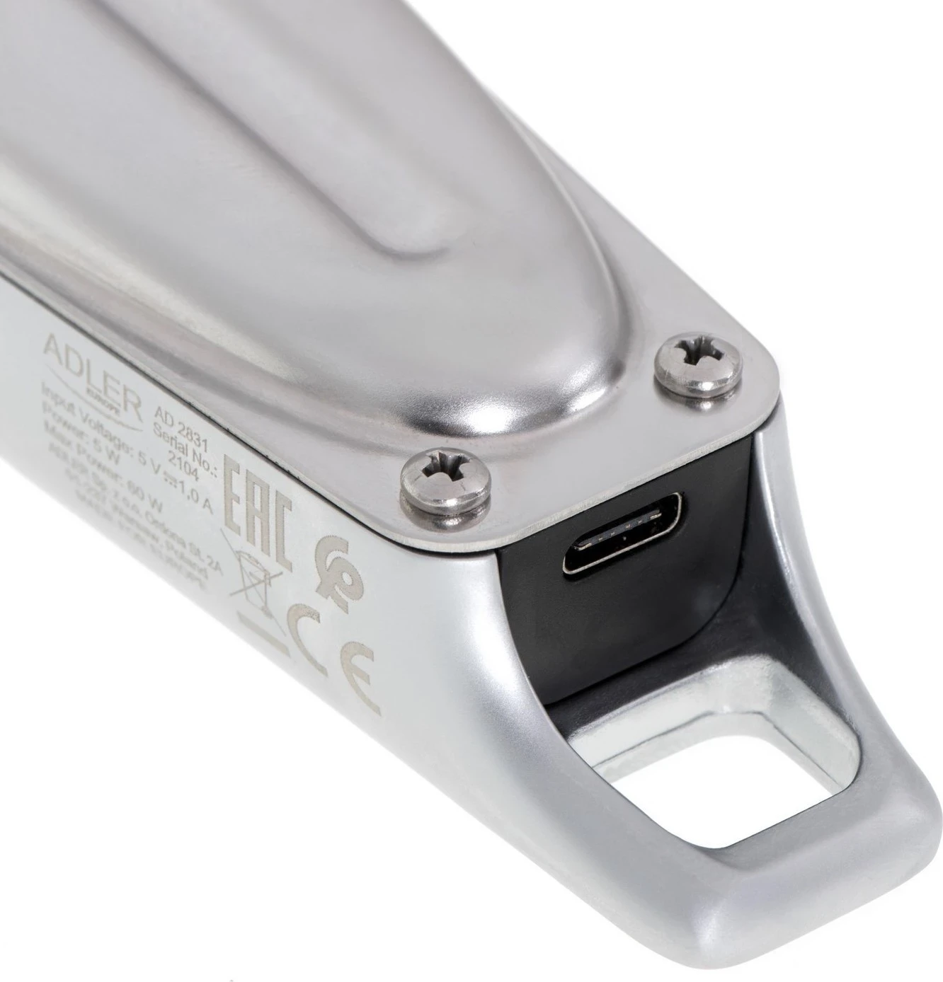 Makinë rroje Adler AD 2831, për meshkuj, me bateri, ngjyrë argjendi