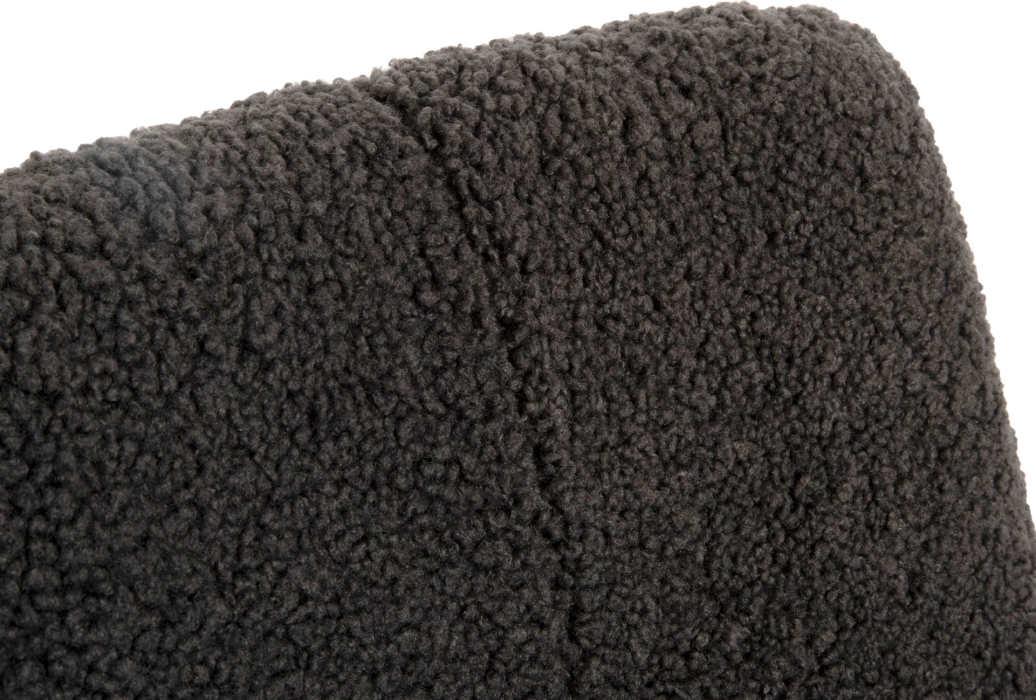 Karrige SHELLY FH8590.01, pëlhurë TEDDY, ngjyrë gri, këmbë metalike të zeza, 48x64x87H cm., set prej 2 copë