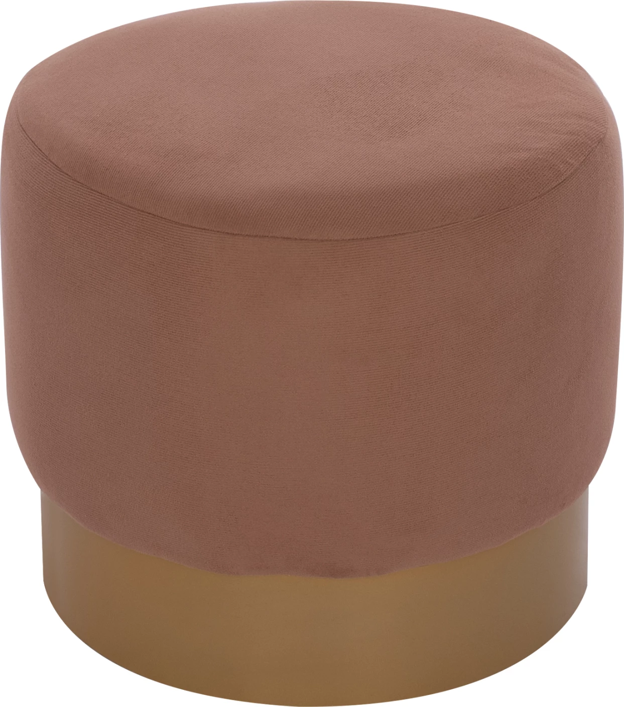 Puf/Karrige cilindrike, ngjyrë kafe, bazë e artë, FH9260.04