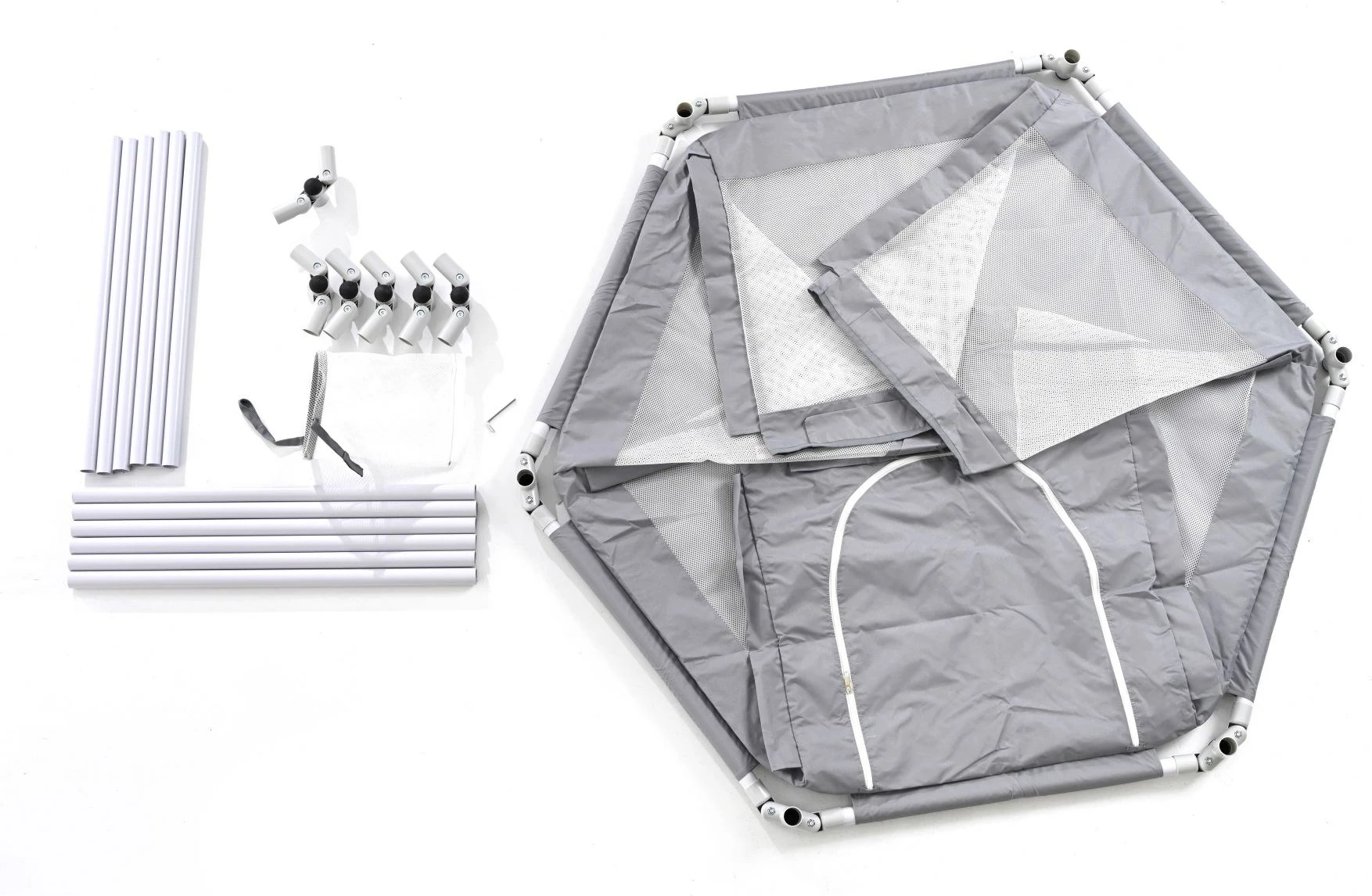 Pishinë me topa për fëmijë, ngjyrë gri, Evila Originals