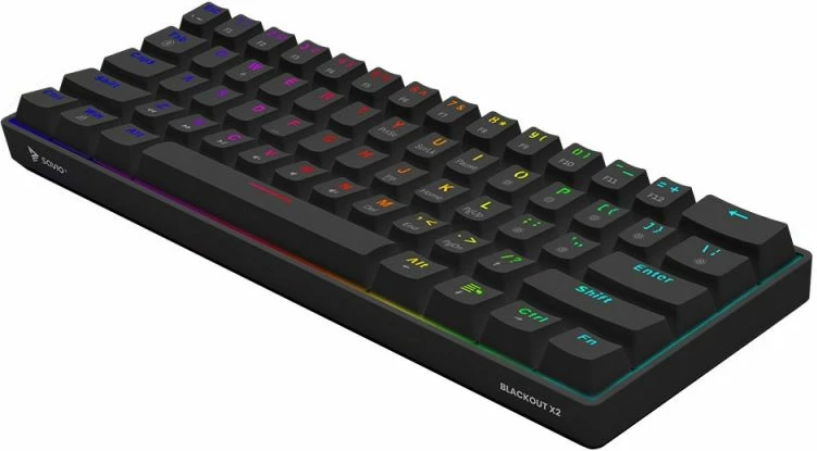 Tastierë mekanike Savio për gaming, e zezë