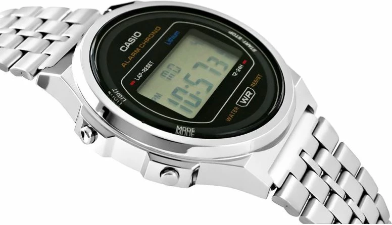 Orë dore femra Casio A171WE-1AEF, argjend
