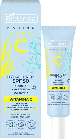 Krem fytyre për femra Bielenda C Marine Care Hydro-Cream SPF50, 40ml