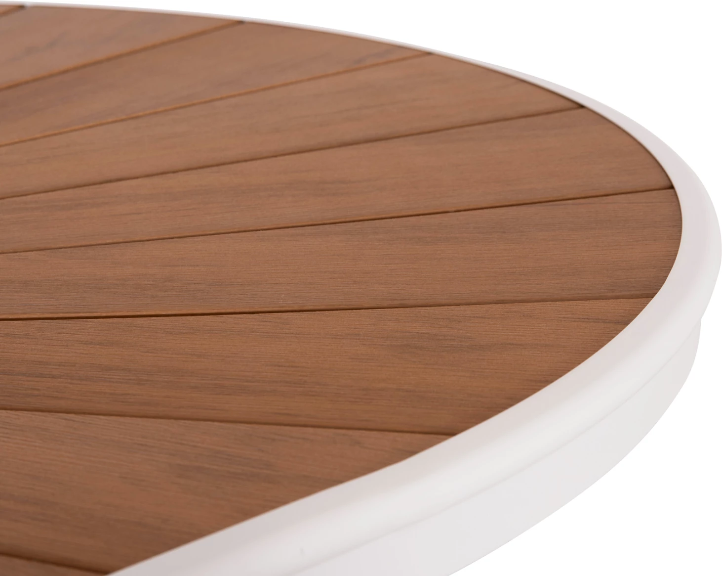 Tavolinë për terasë TELAMO FH6288.02 alumin në të bardhë & sipërfaqe tavoline polywood 160x90Χ73.5cm