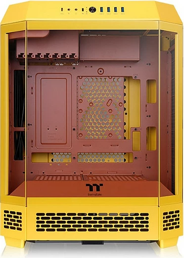 Kasë Thermaltake The Tower 600, Midi Tower, Tempered Glass, RGB, USB 3.2, Butter Caramel e verdhë