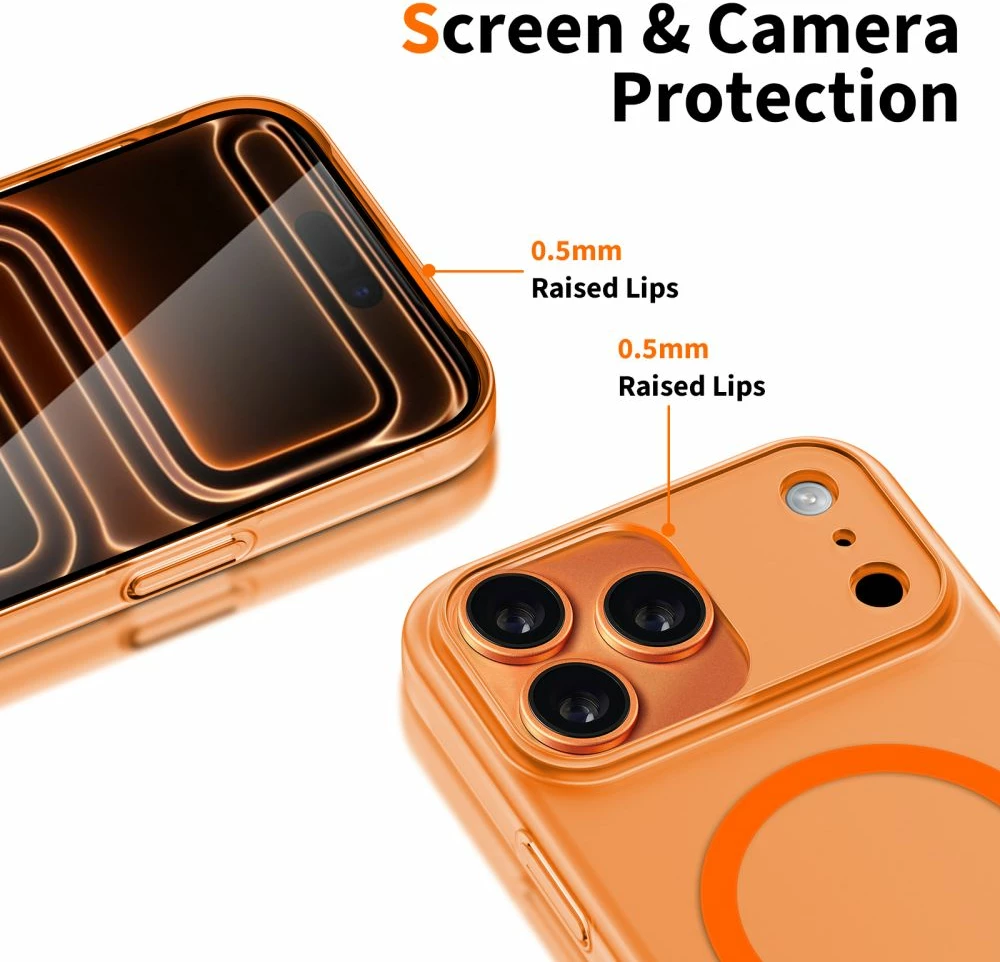 Mbështjellës Tech-Protect Magslim MagSafe për iPhone 17 Pro Max, portokalli, 1 copë