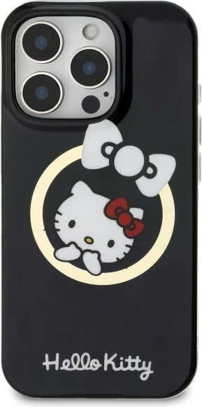Mbështjellës Hello Kitty IML Fun Bow MagSafe për iPhone 16 Pro, Zi