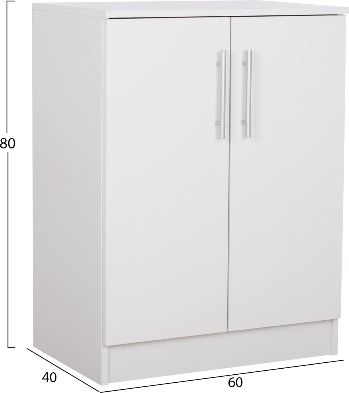 Dollap këpucësh Emerie FH2206.05, i bardhë, 60x40x80Hcm