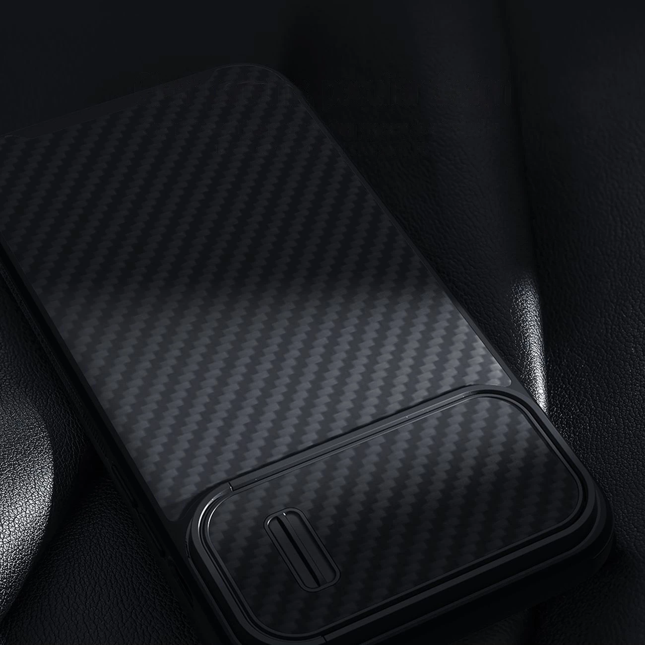 Mbështjellës Nillkin Synthetic Fiber S Case për iPhone 14 Pro Max me kapak kamere, e zezë