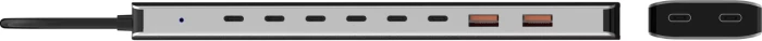Docking station USB-C Sandberg 136-80, 8x USB-C + 2x USB-A, 100W PD, 10 Gbps, gri