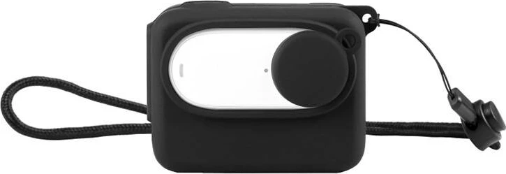 Mbështjellës silikoni Puluz PU876B për Insta360 GO 3 me kapak lente, zi