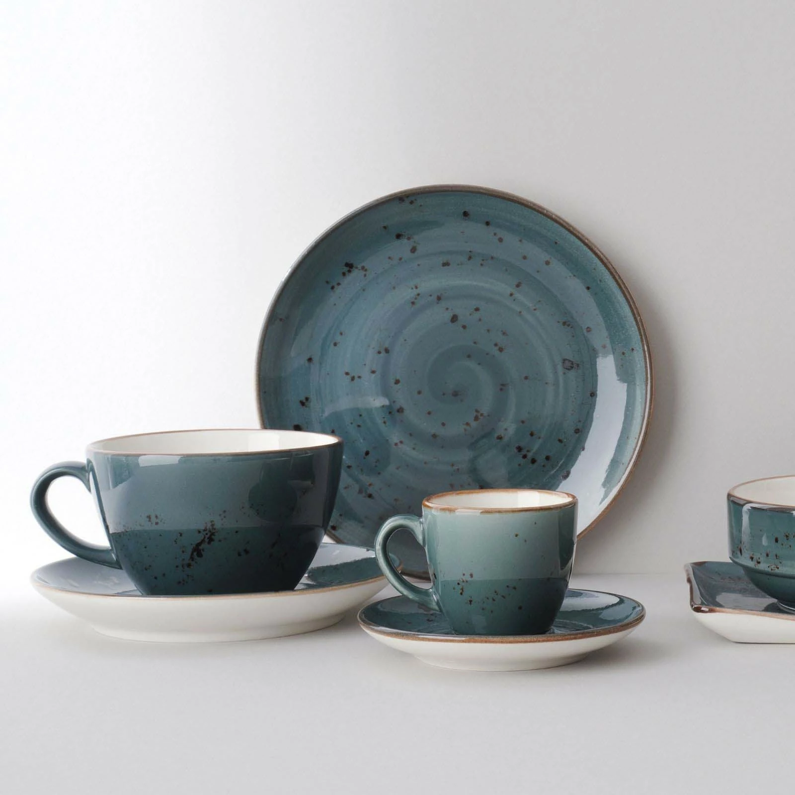 Pjatë coupe e thellë Fine Dine Arando 230 mm / 900 ml, porcelan, gri, set 6 copë