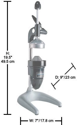 Shtrydhës agrumesh manual, Hamilton Beach Commercial, presion 2,000 lbs, materiale çelik inox & ABS, 178x230x(H)495mm