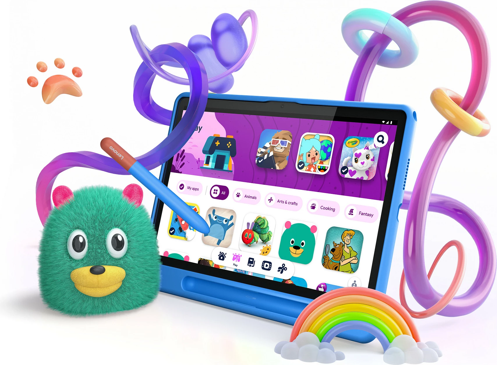 Tablet Lenovo Tab 2025 64GB me mbështjellës edhe stylus, e zezë