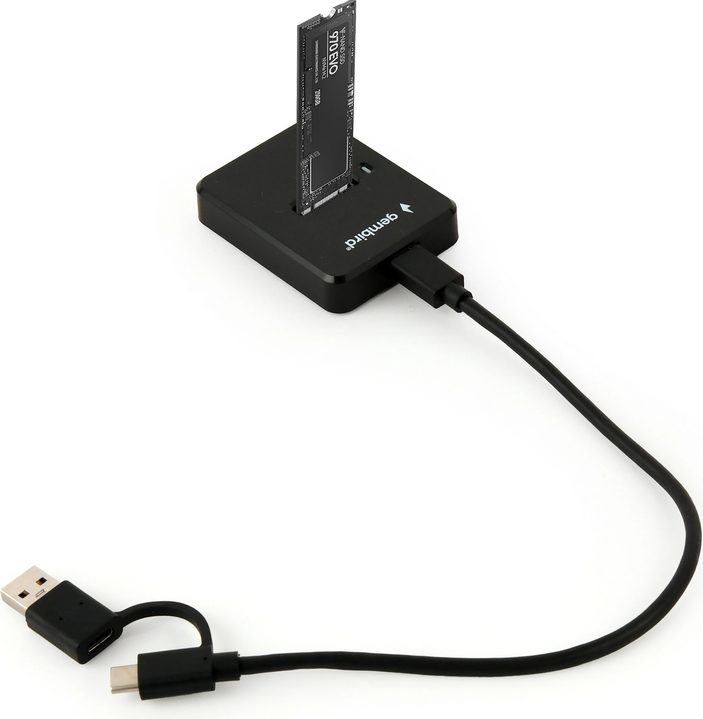 Dock për SSD M.2 Gembird RTL9210B, USB-C 10 Gbit/s, i zi