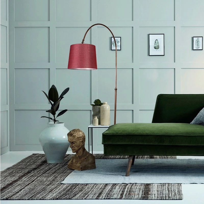 Llambë dyshemeje Opviq, krom, e kuqe e ndezur, 200cm