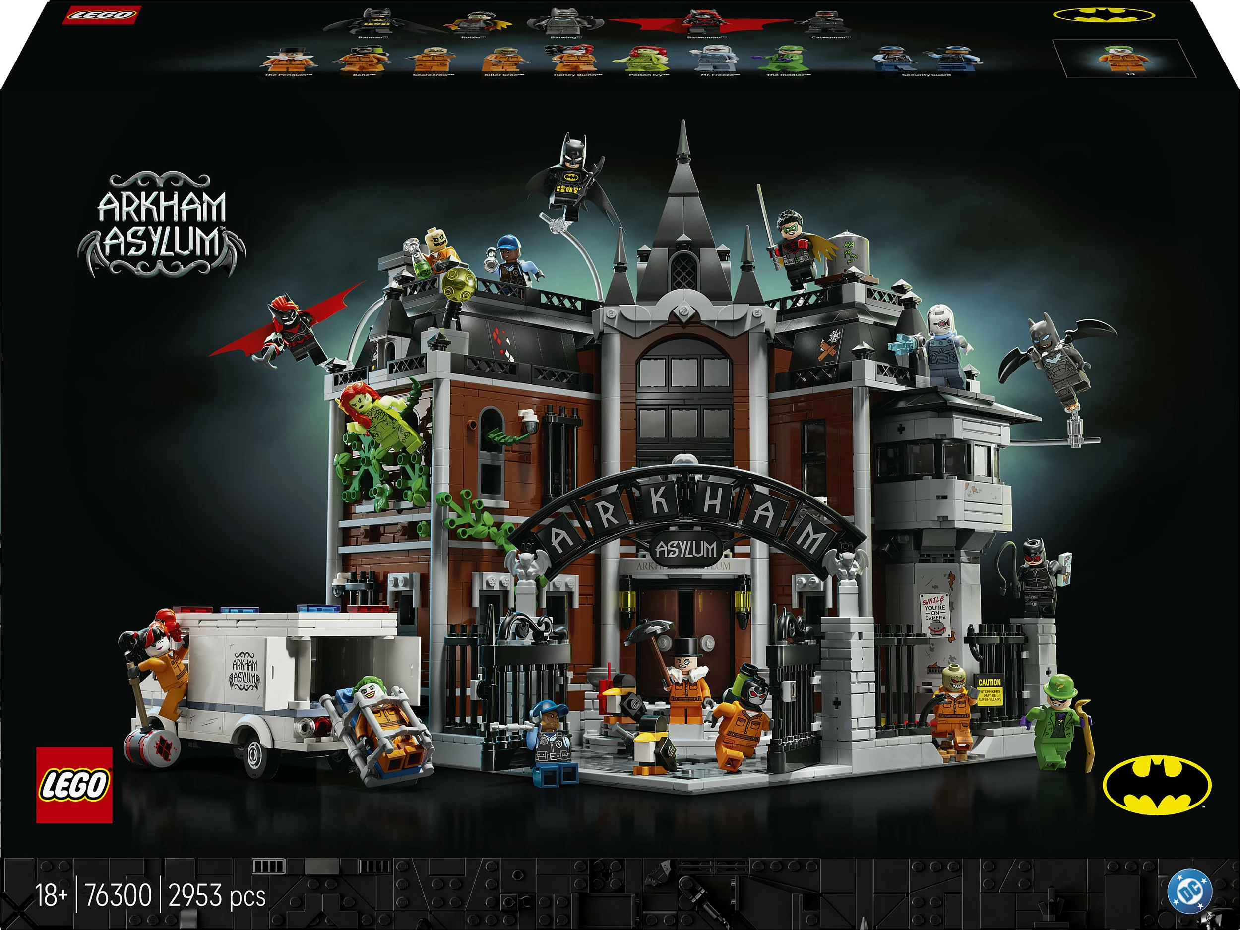 Set ndërtimi LEGO DC 76300 Batman Arkham Asylum, 2953 copë, shumëngjyrësh