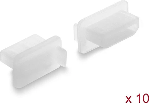 Kapakë mbrojtës pluhuri HDMI DeLOCK, HDMI-A, silikon, 10 copë, transparent