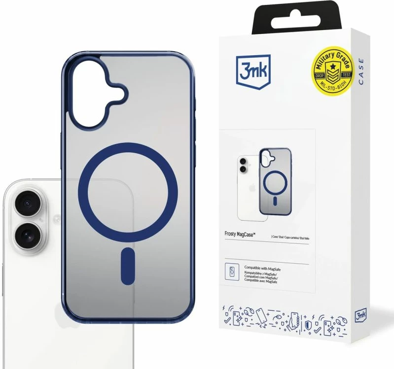 Kapak telefoni 3mk Frosty MagCase për iPhone 17, kaltër