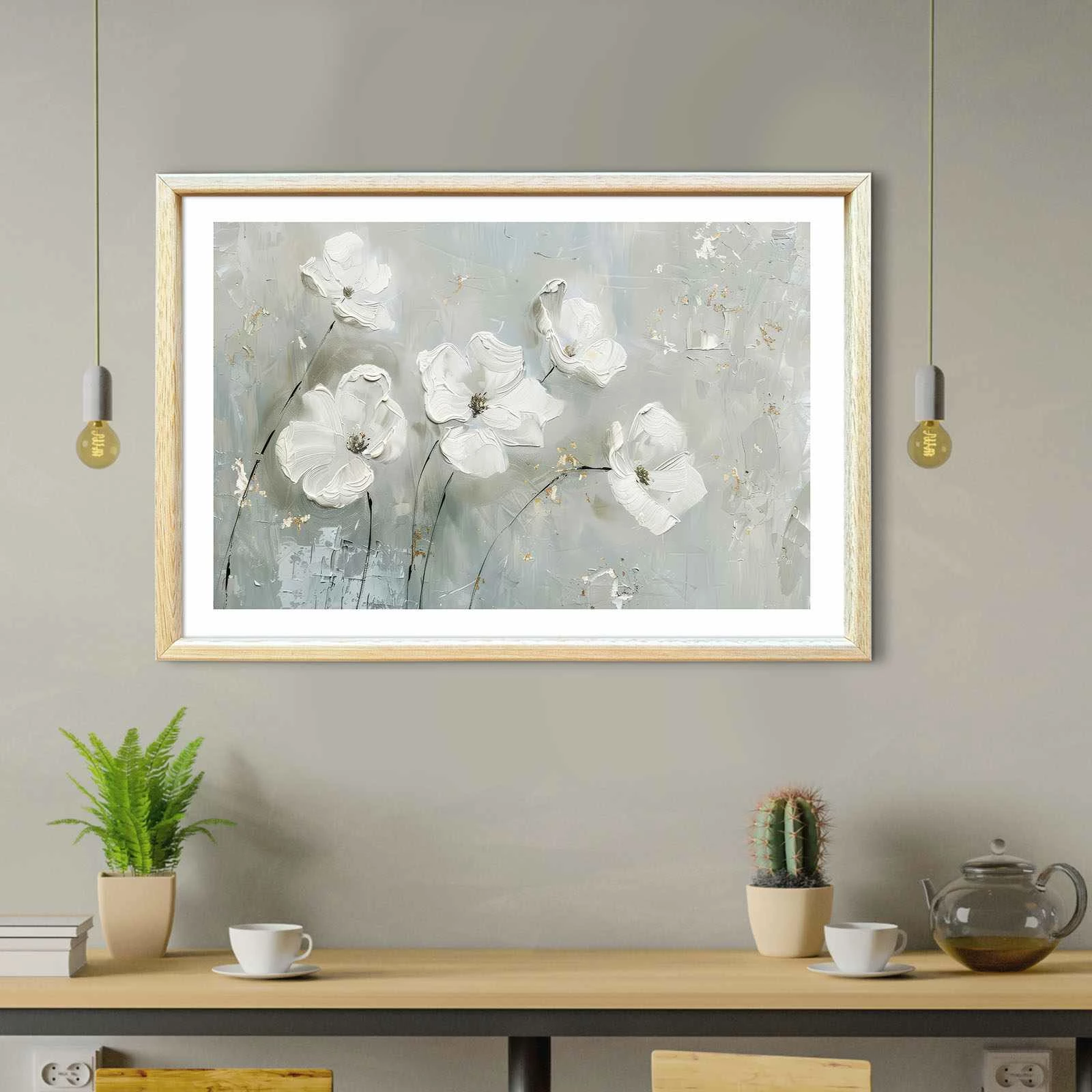Pikturë dekorative me kornizë MDF Wallity, Ahswabisabi-004, 42x62cm