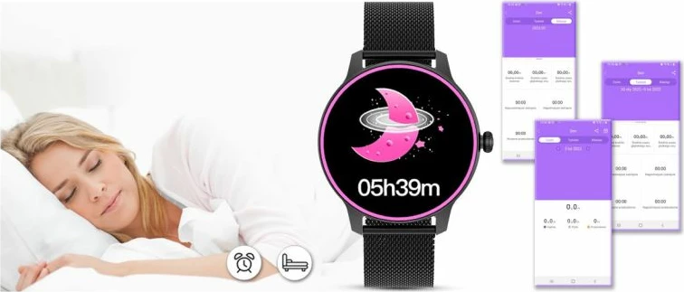 Smartwatch për femra G.ROSSI, e zezë