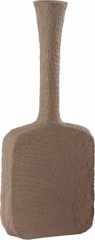 Vazo Formas, alumin, ngjyrë bezhë e ashpër, 13x5x32cm