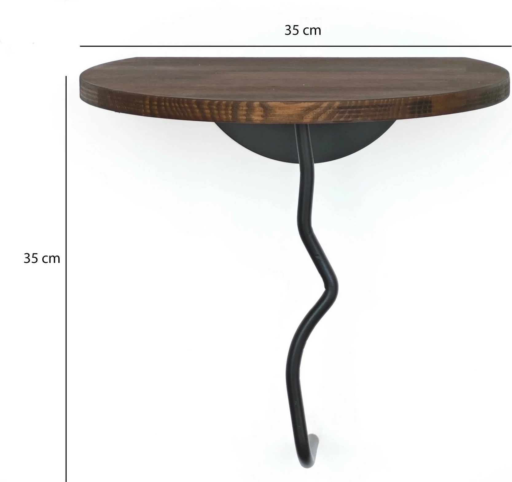 Raft muri Skye Decor, Leo, ngjyrë e zezë dhe arre