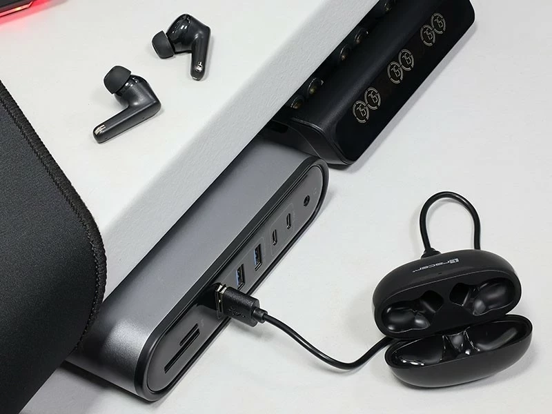 Kufje Tracer T10 TWS BT, Bluetooth 5.4, me etui, të zeza