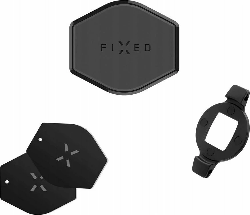 Mbajtës telefoni magnetik Fixed Icon Air Vent, për grilë ajrimi, i zi, set me 2 pllaka metalike