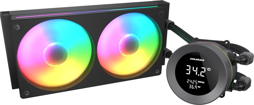Ftohës uji AiO për CPU COUGAR Poseidon Vistek ARGB 240mm, i zi