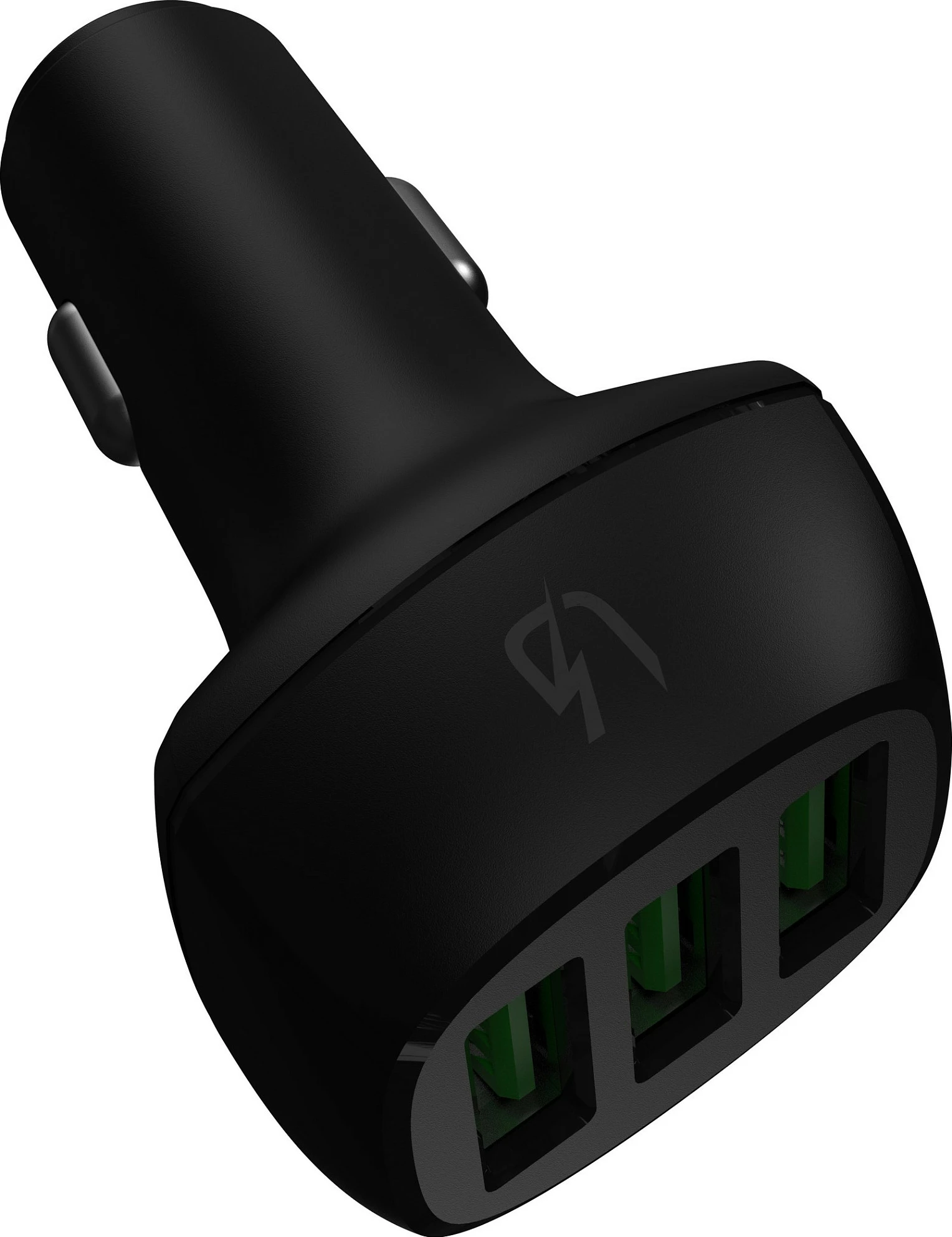 Karikues për veturë Green Cell PowerRide, 3x USB, Ultra Charge, 12/24V, 54W, i zi