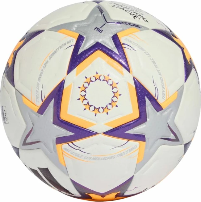 Top futbolli adidas UCL Womens Pro 26/27 League Stage KE5141, i bardhë/portokalli/vjollcë [Madhësia: 5]