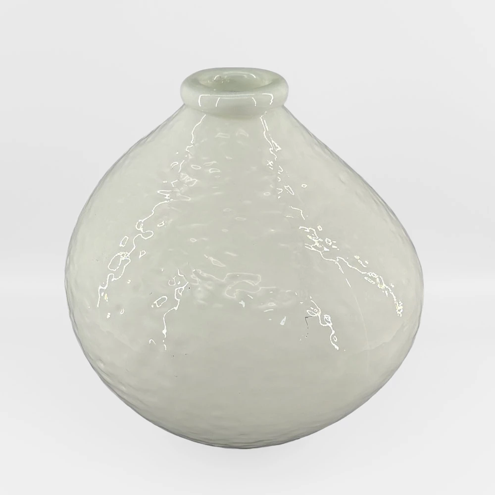 Vazo qelqi e bardhë, 25x25x25cm