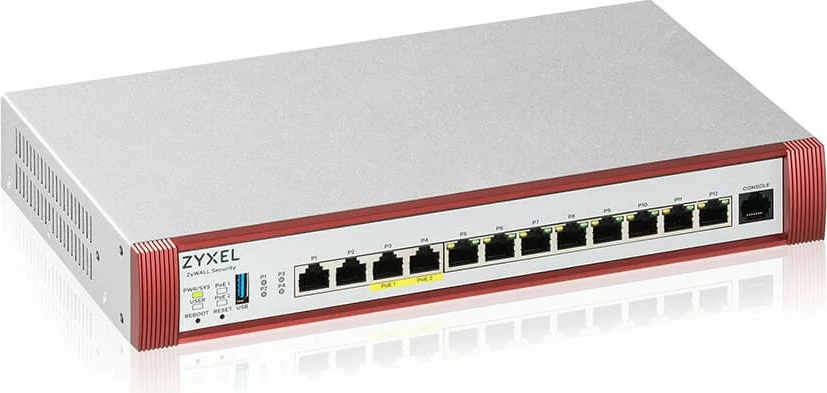 Firewall Zyxel USG FLEX 500H, 10 Gbit/s, 2 Gbit/s, 3500 Mbit/s, 211.3 BTU/h, IKEv2, IPSec, SSL, Wired