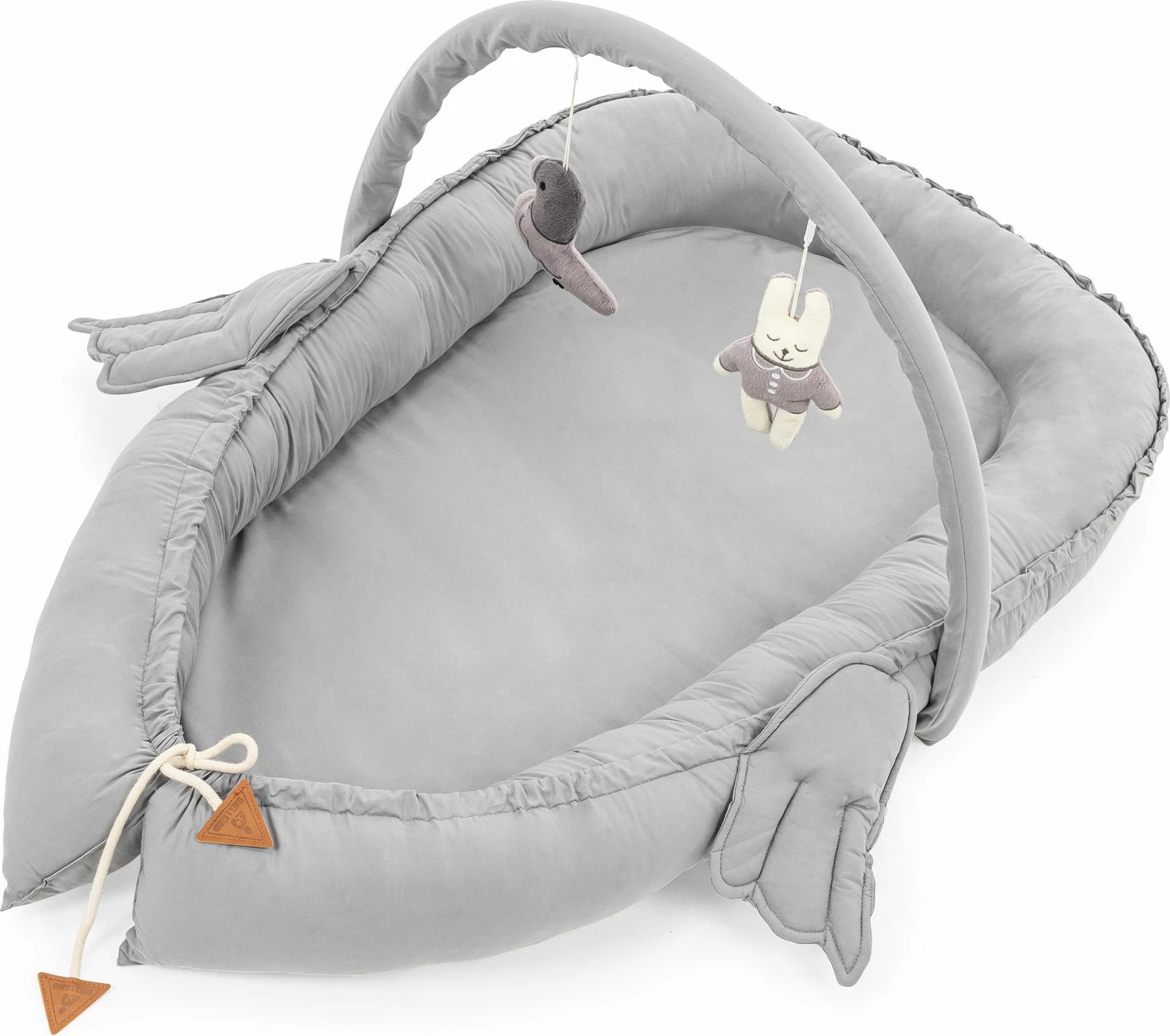 Shtrat për bebe Evila Originals, babynest, ngjyrë gri