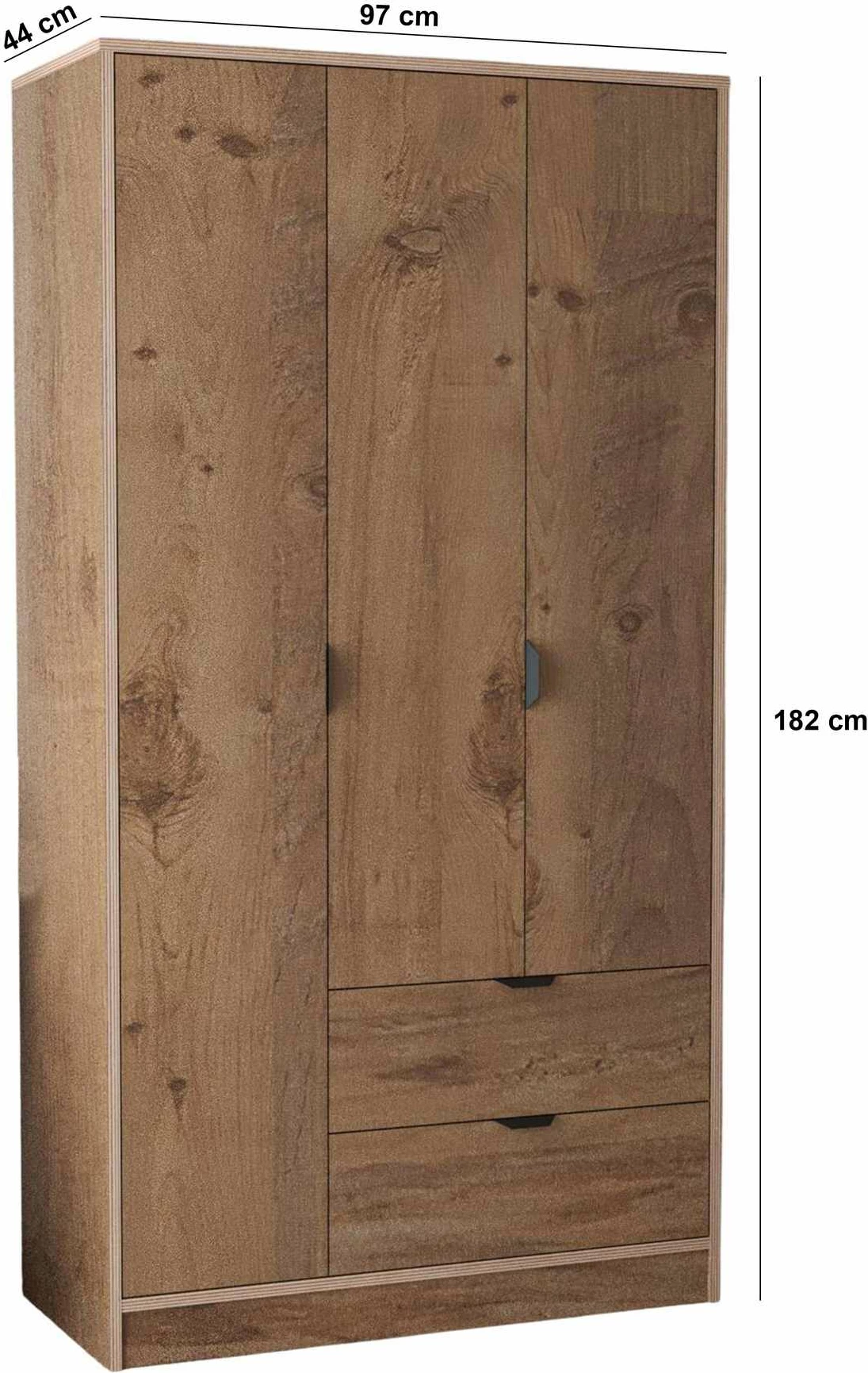 Dollap Skye Decor Arden 3, ngjyrë Atlas Pine