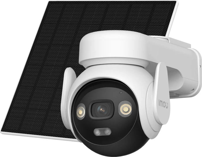 Kamerë IP e jashtme IMOU AOV PT KIT IPC-B7ED-5M0TEA-EU 5MP 3K, PTZ 340°/90°, 4G LTE/2.4GHz Wi‑Fi, bateri 10000mAh + panel solar 5W, kit, e bardhë, pa kartë