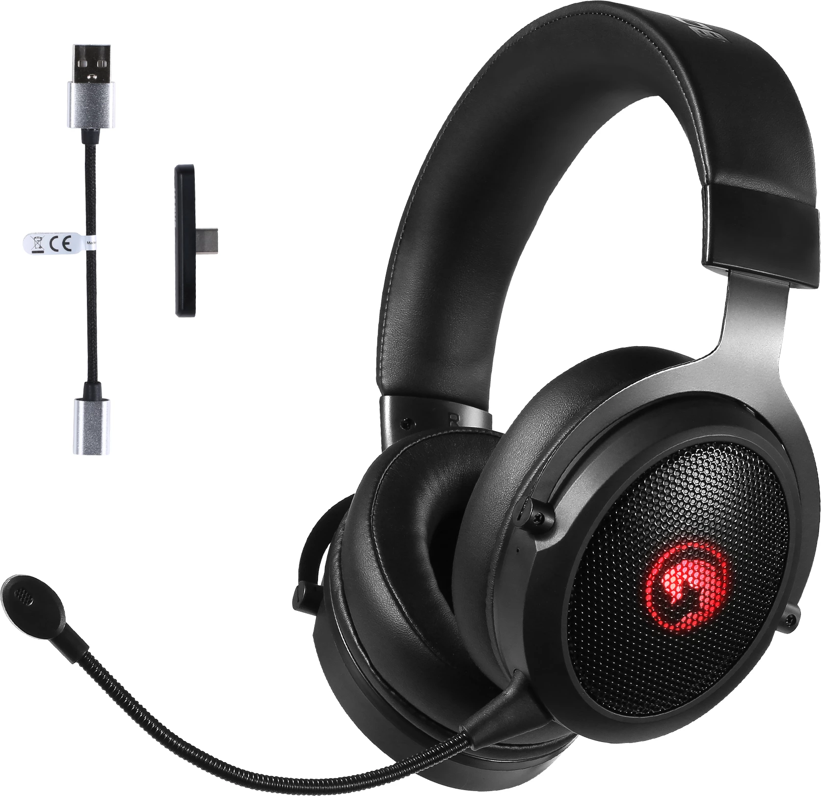 Kufje gaming Marvo HG9088W, wireless 2.4G/Bluetooth/3.5mm, RGB, stereo, të zeza