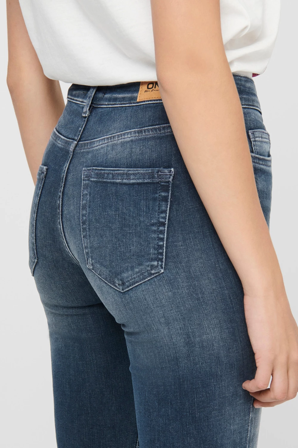 Xhinse skinny për femra Only ONLBLUSH MID SK ANK RW REA422 15216970, blu e errët denim [Madhësia: L/32]