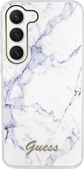 Mbështjellës Guess GUHCS23SPCUMAH për Samsung Galaxy S23 S911, hardcase, i bardhë