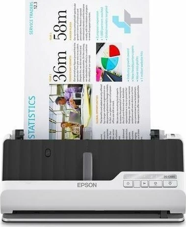 Skaner dokumentesh Epson DS-C490 (B11B271401), 600 dpi, duplex, USB, 40 faqe/min, bardhë/zi
