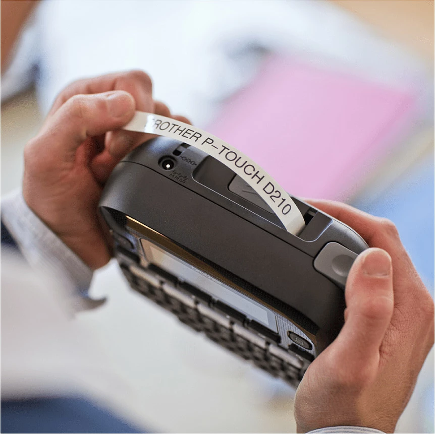 Printer etiketash Brother P-touch PT-D210, QWERTY, 180 x 180 DPI, gri/bardhë