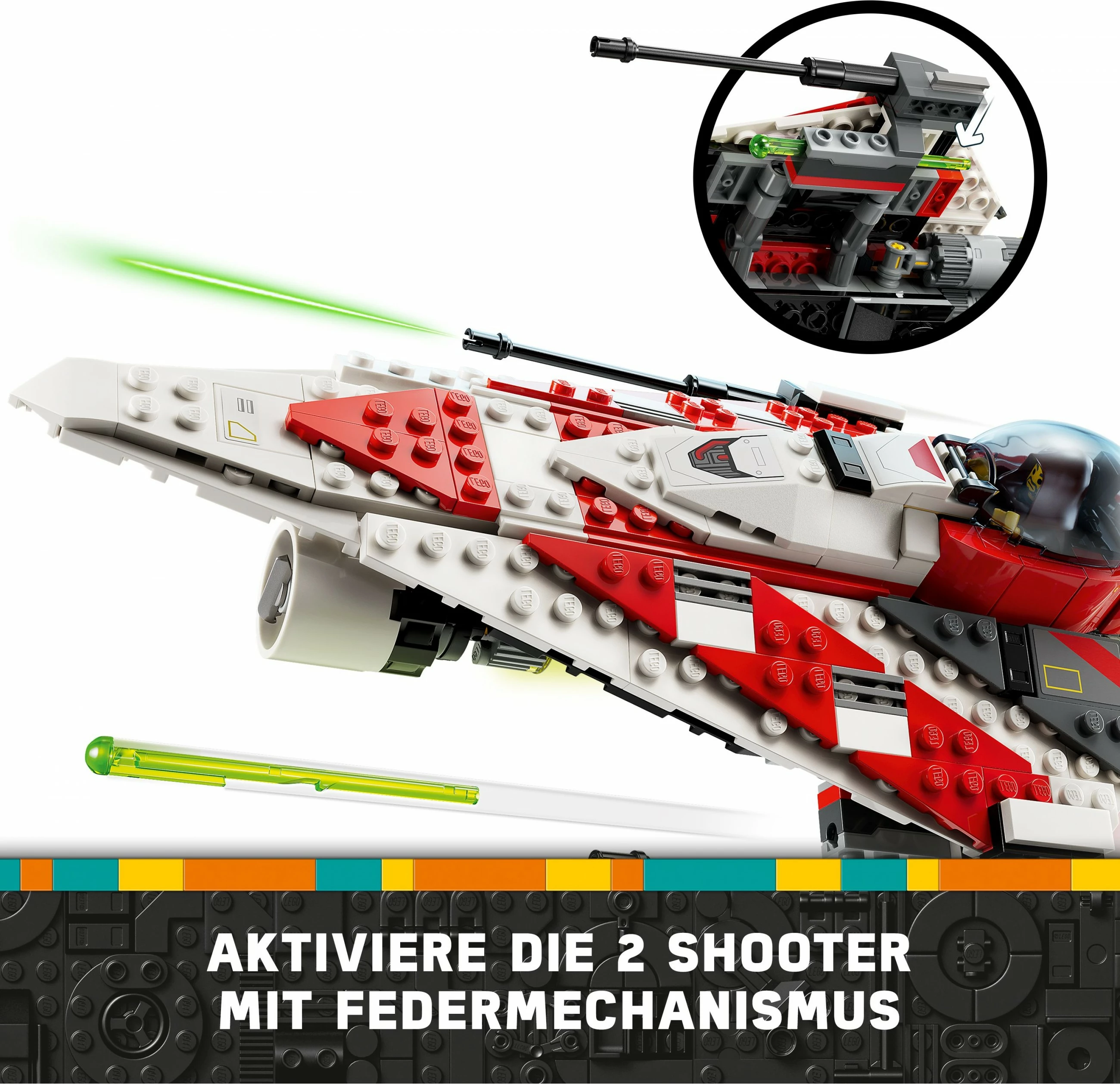 Set ndërtimi LEGO Jedi Bob's Starfighter, 305 pjesë, shumëngjyrësh