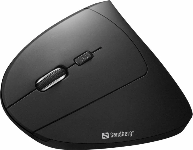 Maus vertikal me kabllo SANDBERG 630-14, ergonomik, USB-A, 6 butona, 800-2400 DPI, kabllo 1.5 m, i zi
