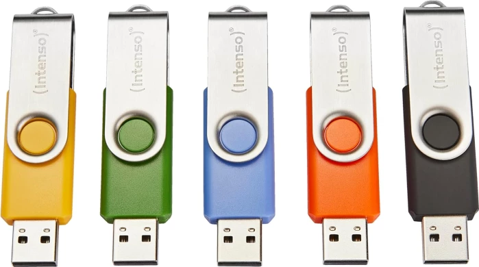 USB memorje Intenso Basic Line Multipack 32GB USB 2.0, paketë 5 copë, shumëngjyrëshe